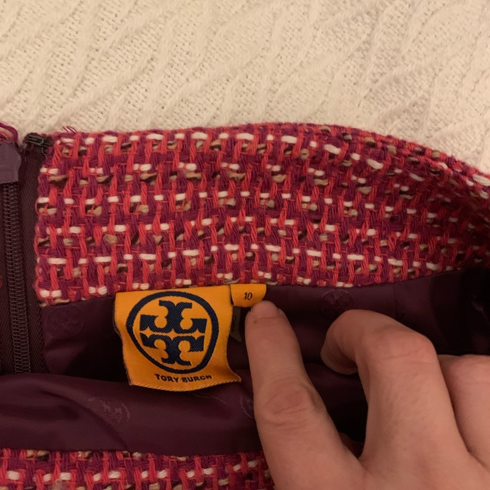 Tory Burch women tweed pattern skirt size 10 - Picture 5 of 7